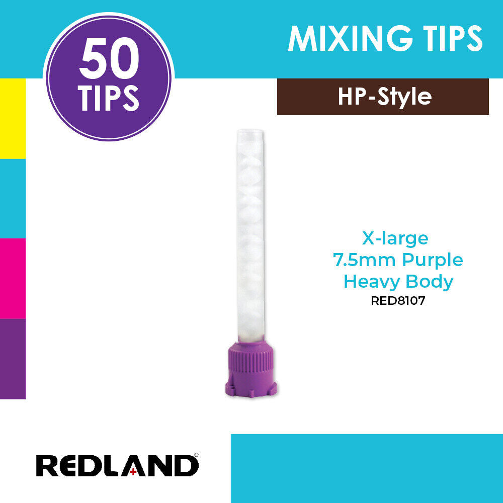 REDLAND Dental Mixing Tips for Impression Material, C&B, Cements 50/PK