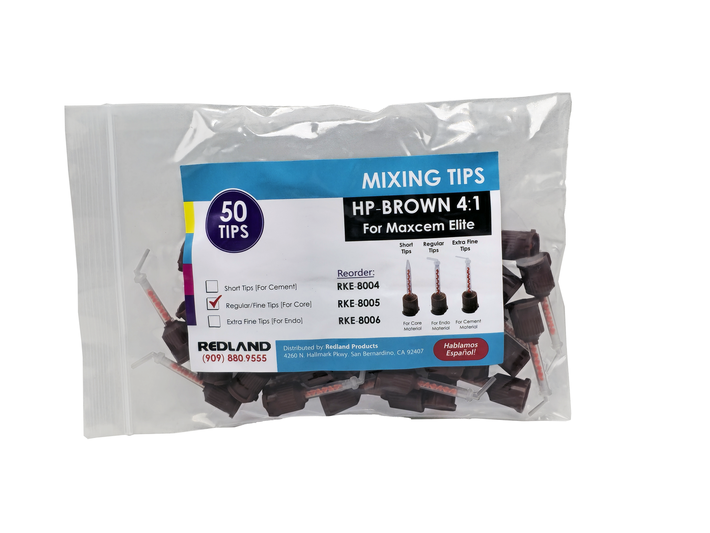 Mixing Tips ( Brown-Orange) for Kerr Maxcem cement 4:1 50/Pk