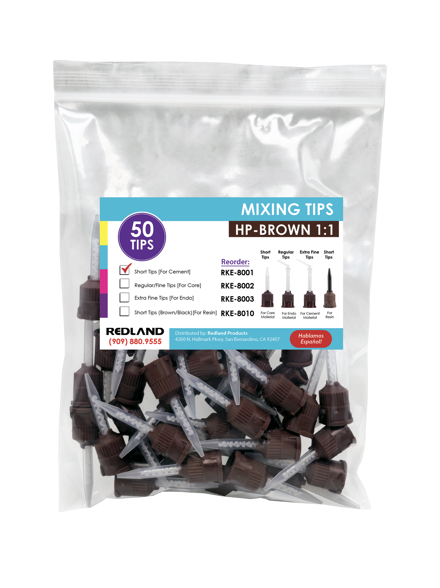 Dental HP Brown Mixing Tips for 3m ESPE Rely x Unicem U200 Cement 50/pk