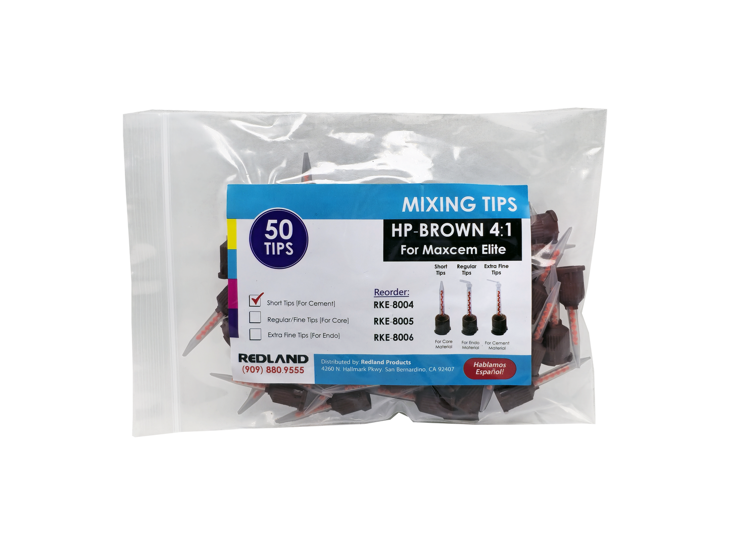 Mixing Tips ( Brown-Orange) for Kerr Maxcem cement 4:1 50/Pk