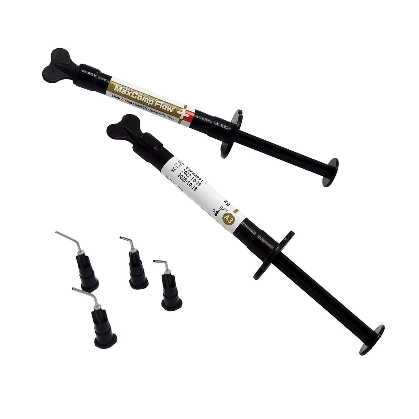 Redland Dental MaxComp Flow Light-Cure Nano-Hybrid Flowable Resin 2x2gm Syringes All Shade