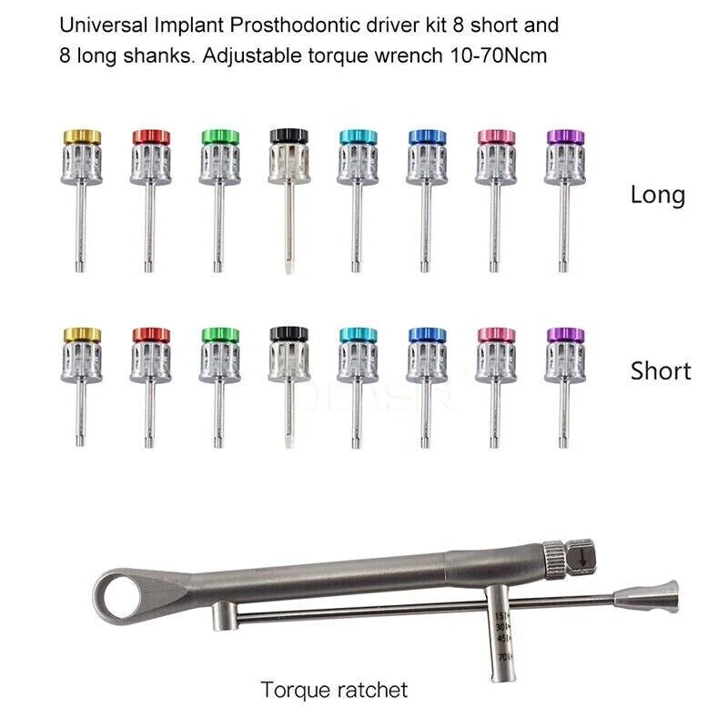 Redland Universal Implant Instrument Prosthetic Restoration Hand Driver Tool Kit