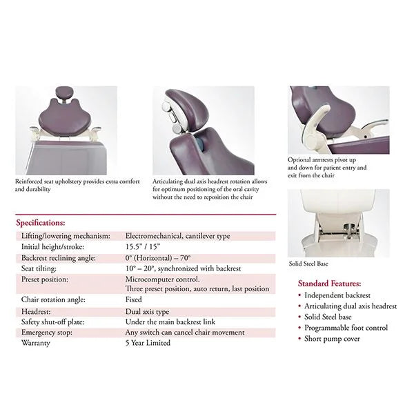 TPC L2000 Laguna Electromechanical Patient Chair