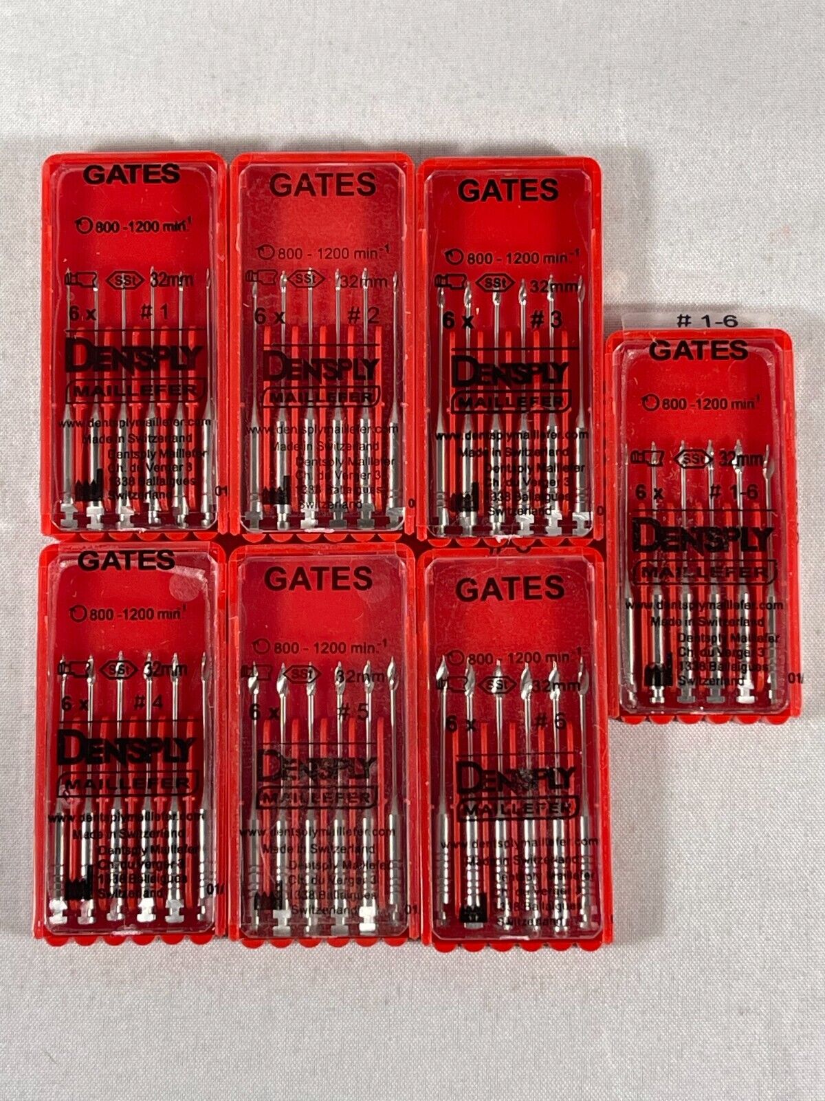 Dentsply Maillefer Endo Glidden Gates Rotary Drills all size