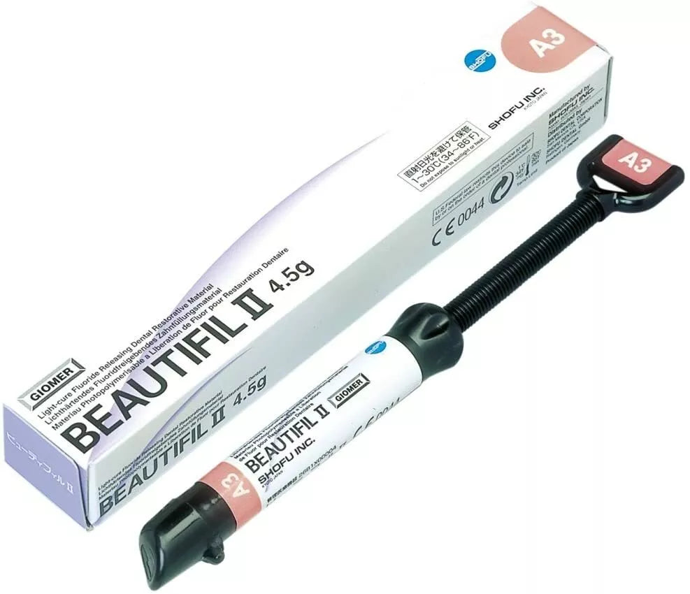 SHOFU BEAUTIFIL II Light-Cured Dental Restorative Material 4.5gm Syringe