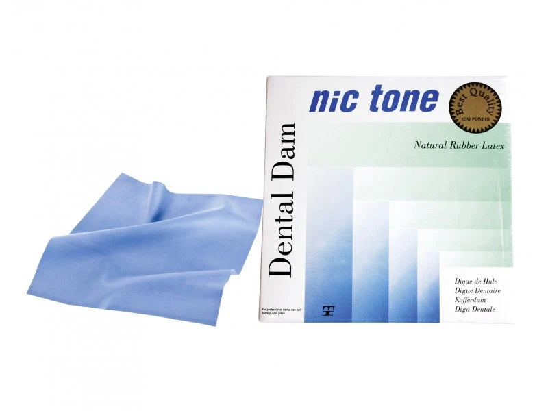 MDC NIC TONE Natural Rubber Latex Dental Dam - Heavy 6"x6" 36 Sheets/box