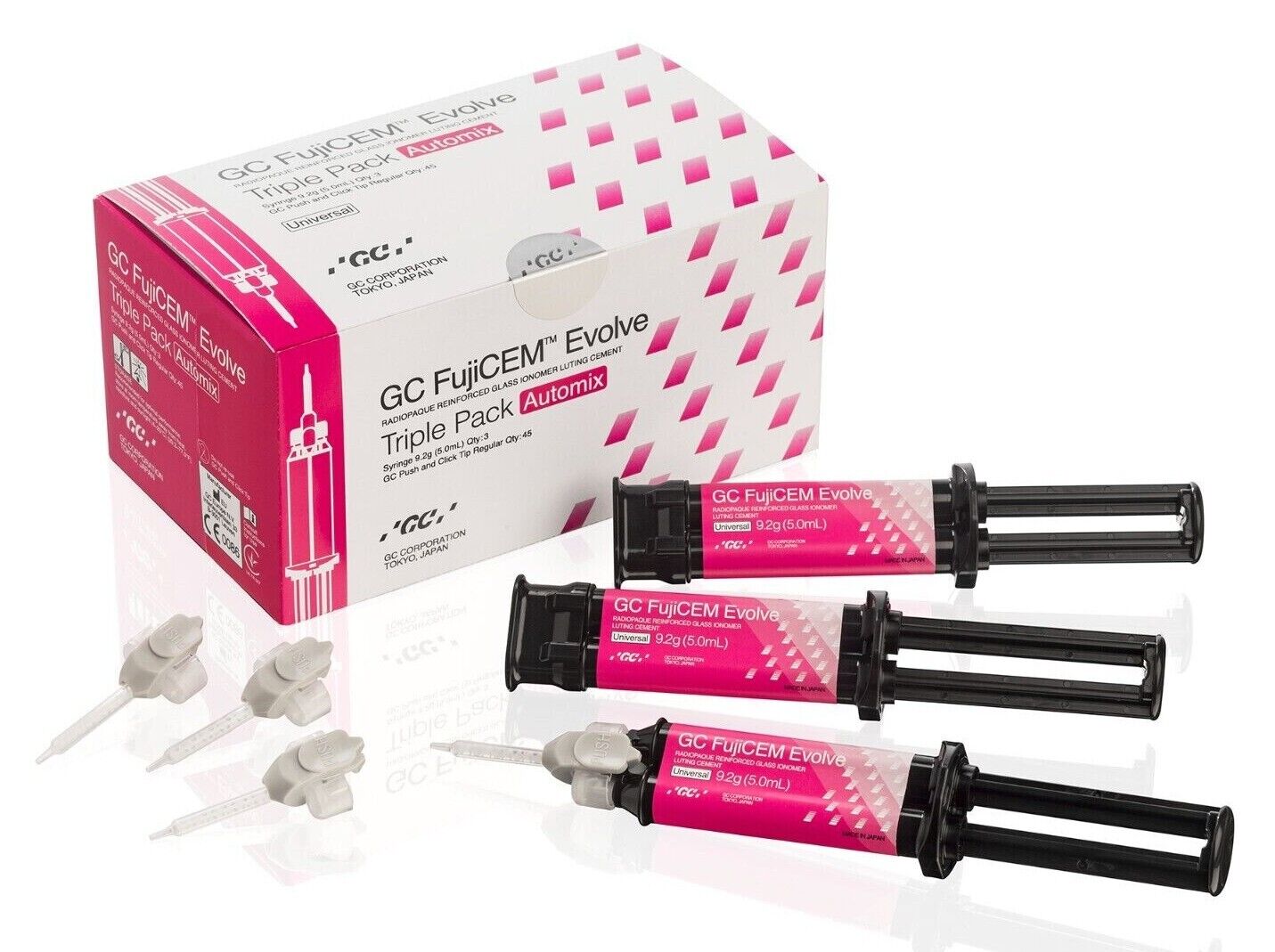 GC FujiCEM™ Evolve Glass Ionomer Luting Cement Automix 9.2g Syringe + Tips