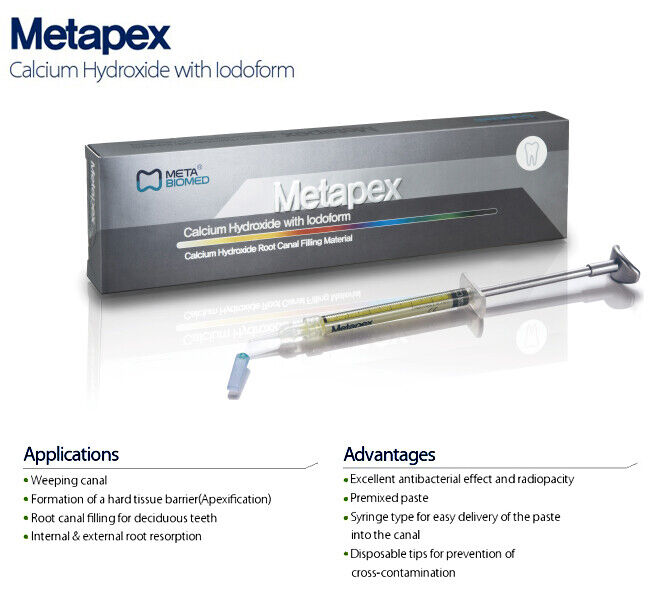 Meta Biomed Metapex PlusCalcium Hydroxide root canal filling material w/Iodoform