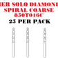 Premier Dental SOLO Premium Diamond Burs SPIRAL COARSE 850T016C 25pcs USA