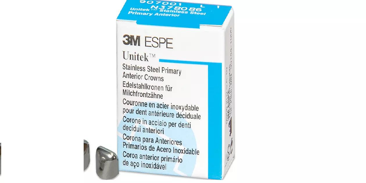 3M™Unitek™Stainless Steel Primary Anterior (Centrals) Crowns,5/Pk All sizes