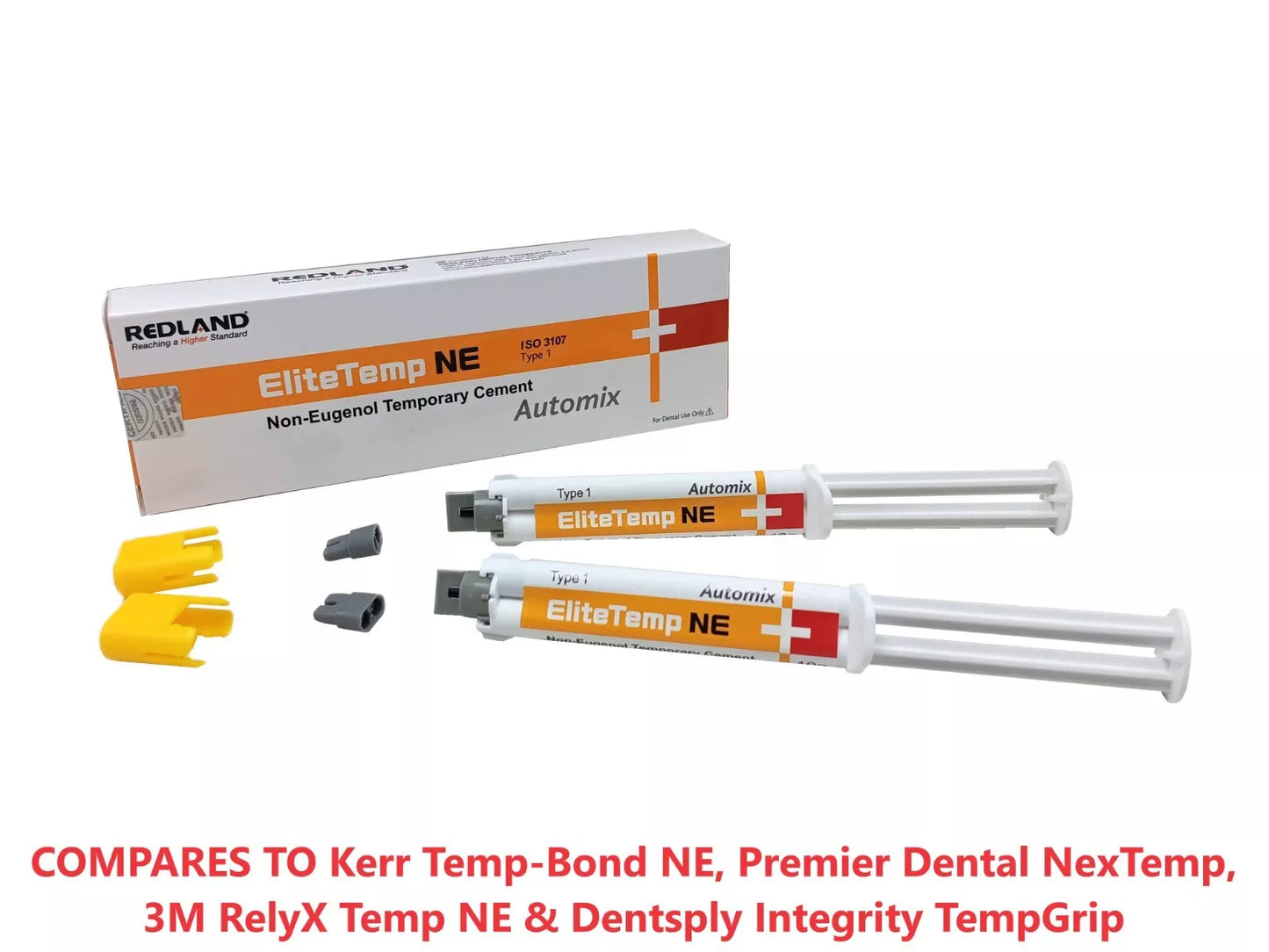 REDLAND Elite-Temp N E Temporary Cement Automix 10gm Syringe + Tips