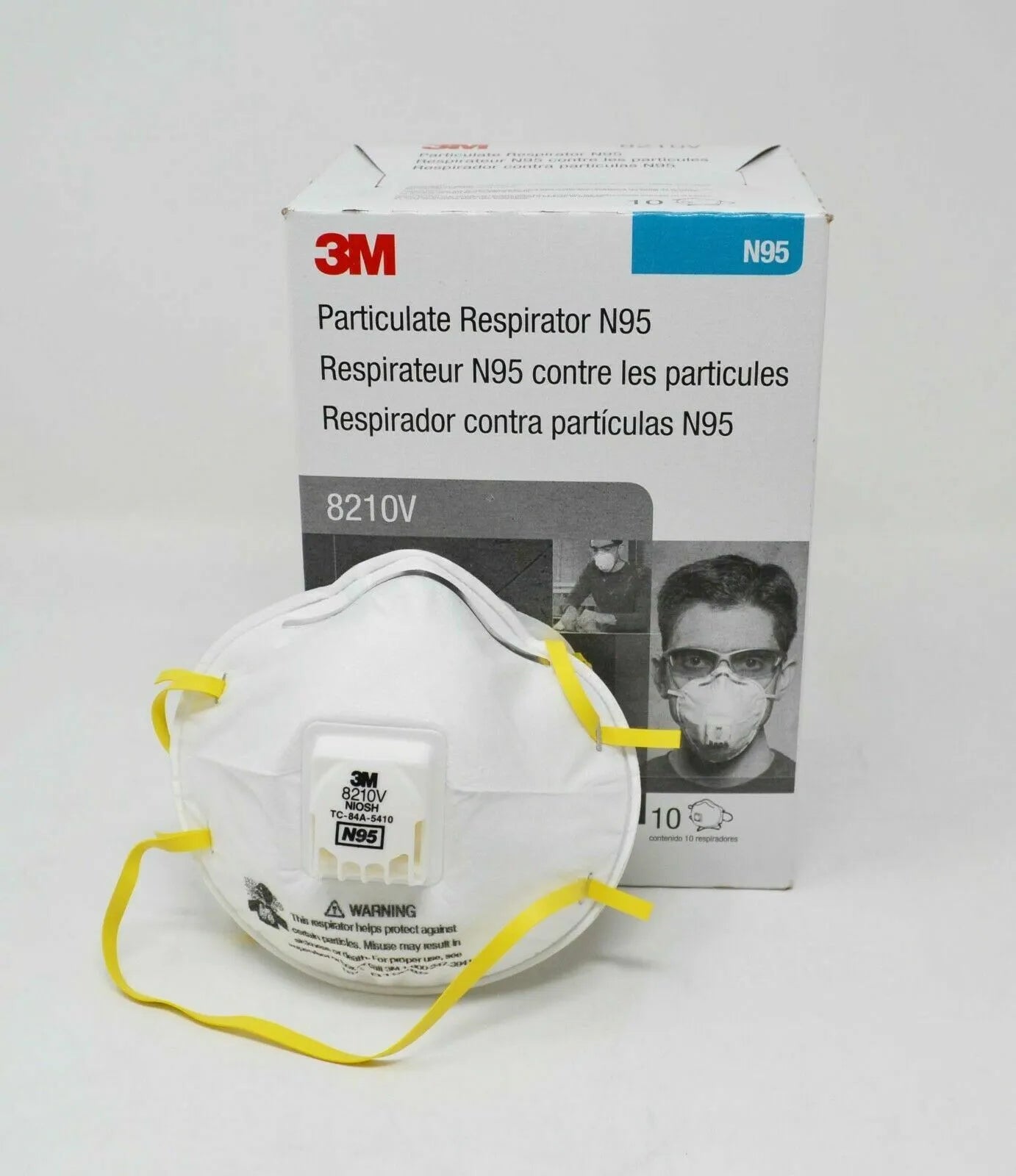 3M™ 8210V N95 Particulate Respirator Masks, EXP. 10/2025 NIOSH APPROVED