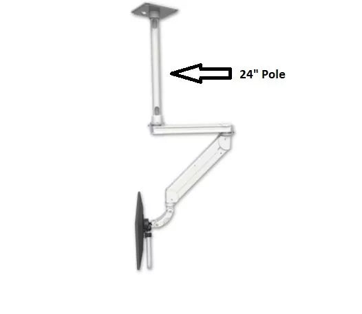 Monitor Ceiling Mount ICW Titan Elite Space-Saving T2 Dental,Monitor adjuster-Quicklink