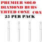 Premier Dental SOLO Premium Diamond Burs Inverted Cone Coarse 805016C 25pcs USA