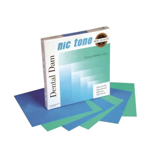 MDC NIC TONE Natural Rubber Latex Dental Dam - Heavy 6"x6" 36 Sheets/box