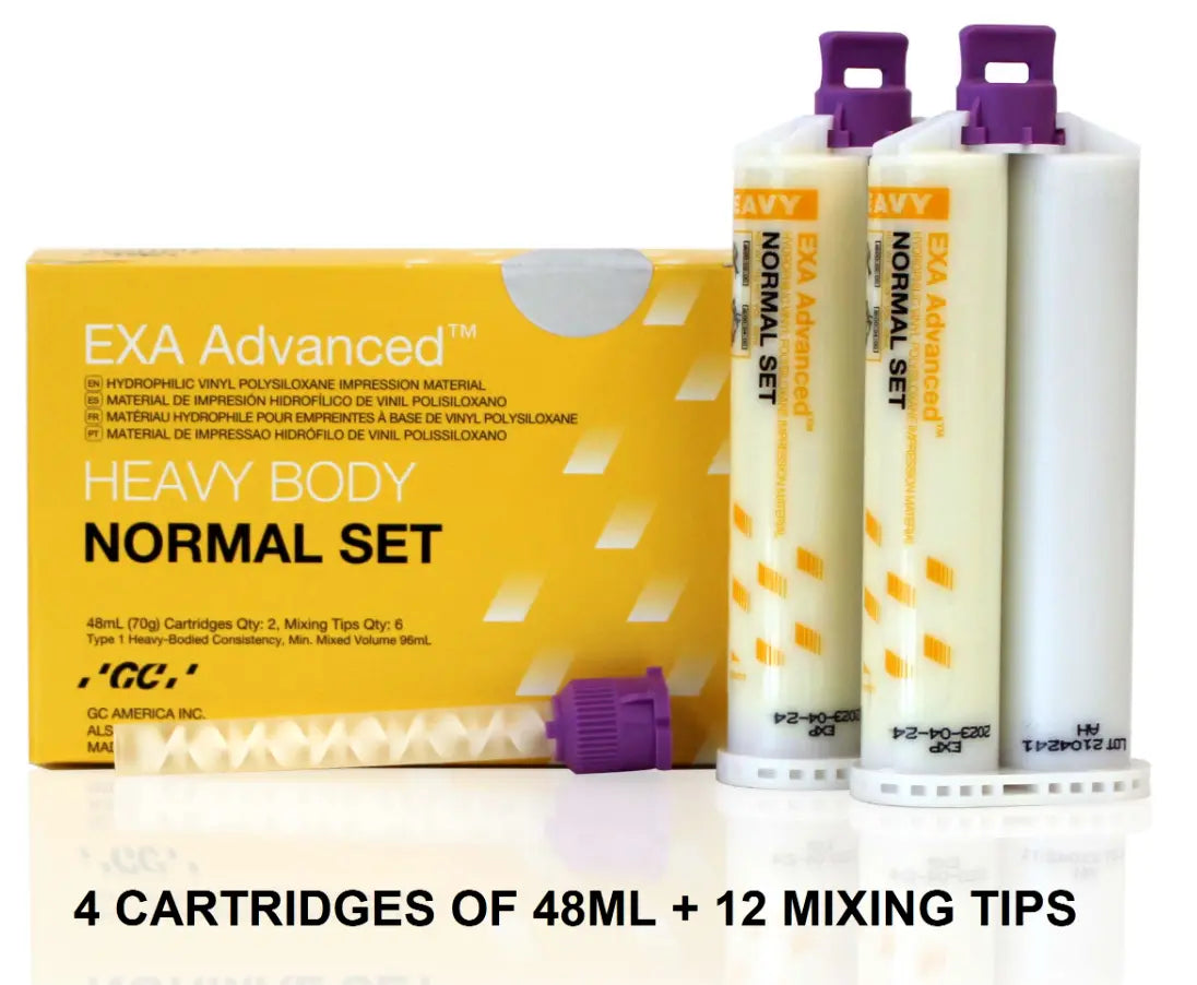 EXA Advanced™ Heavy Body Normal Set Impression Material 48mL + Tips by GC