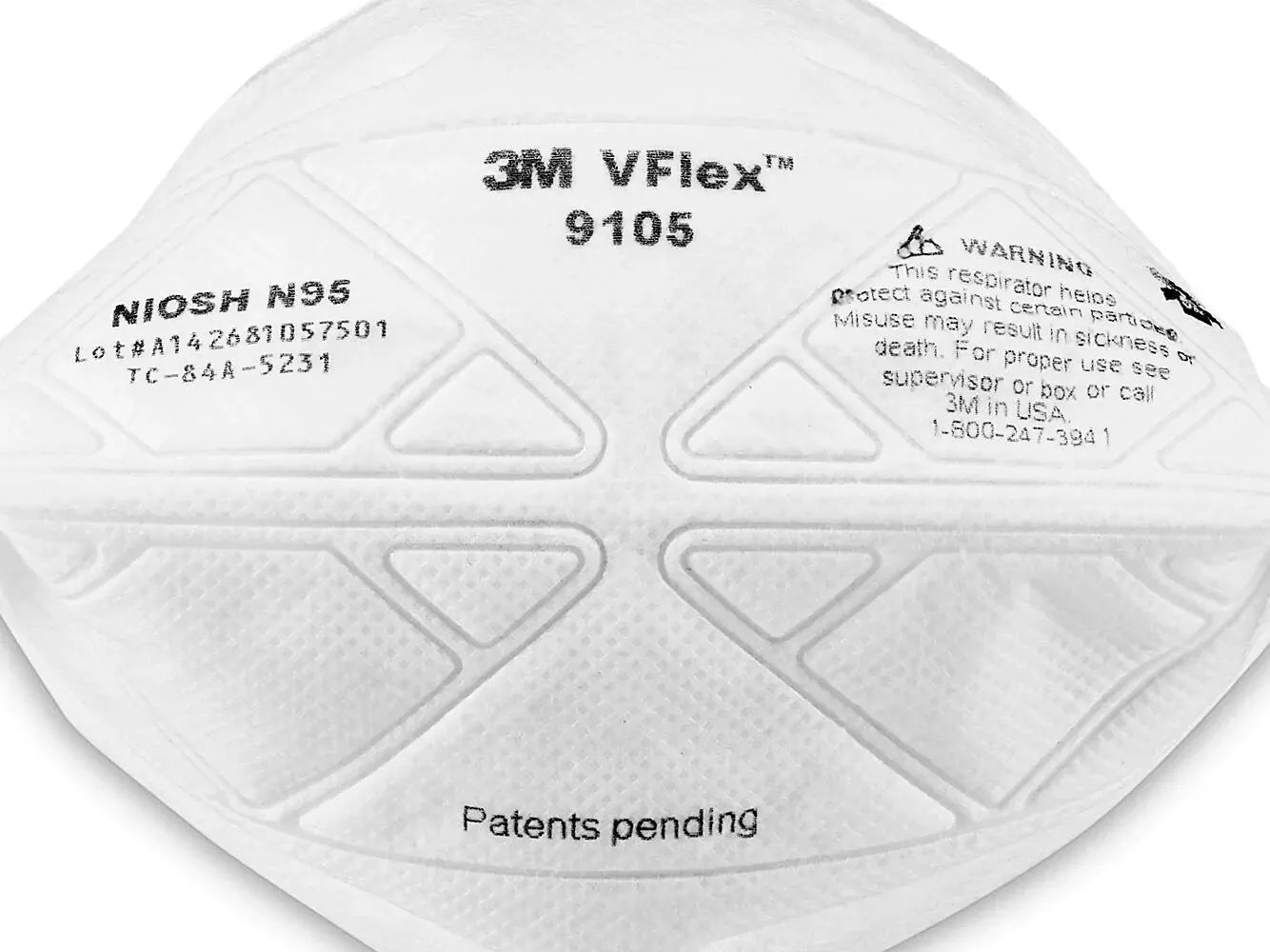 3M VFlex N95 NIOSH APRVD Particulate Respirator Surgical Face Mask