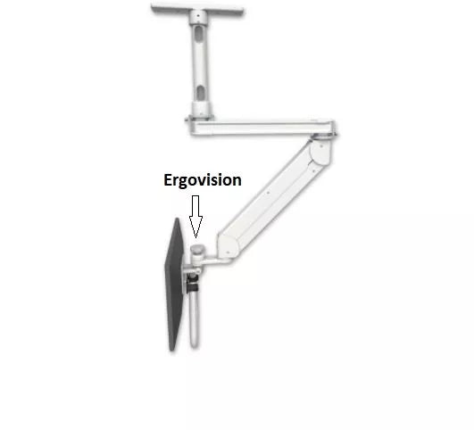 Monitor Ceiling Mount ICW Titan Elite Space-Saving T2 Dental,Monitor adjuster-Quicklink