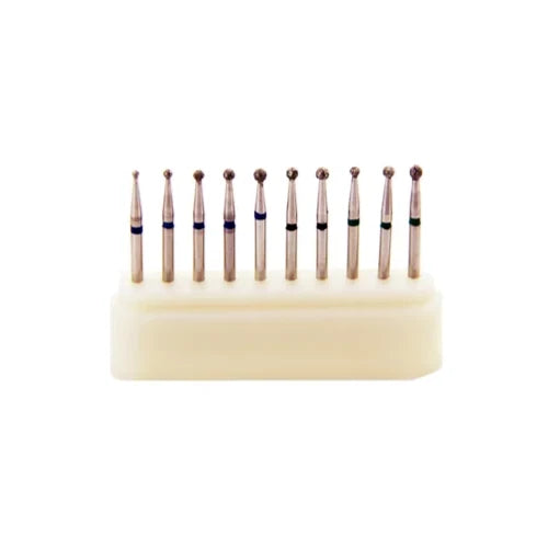 Redland Dental Diamond Bur Clinic Kit FG-1902 Ball Shape Assorted Size Long Shank 10/Pk