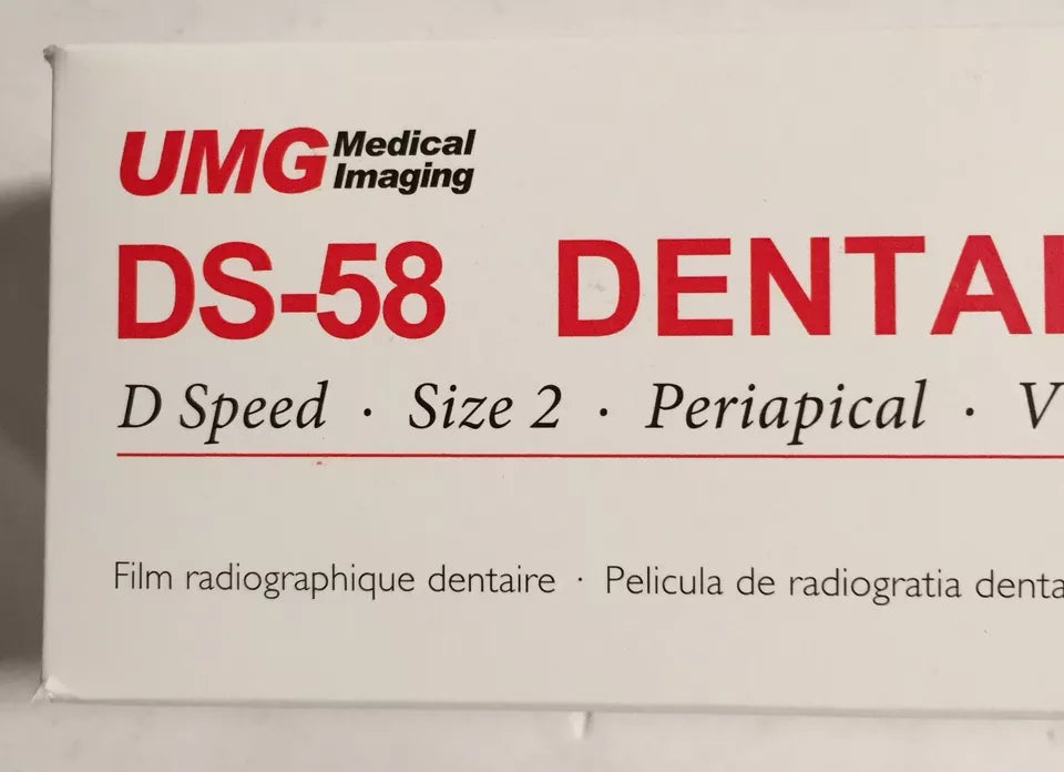 UMG DS-58 Size 2 D Speed Periapical Vinyl Pack Imaging Film 150 /Box