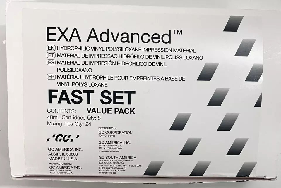 EXA Advanced™ Injection Type (L/B) Fast Set Impression Material 48mL+Tips - GC