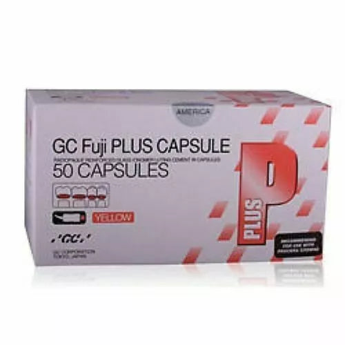 GC FUJI PLUS LUTING CEMENT YELLOW - 50 CAPSULES EXP- 2026-12