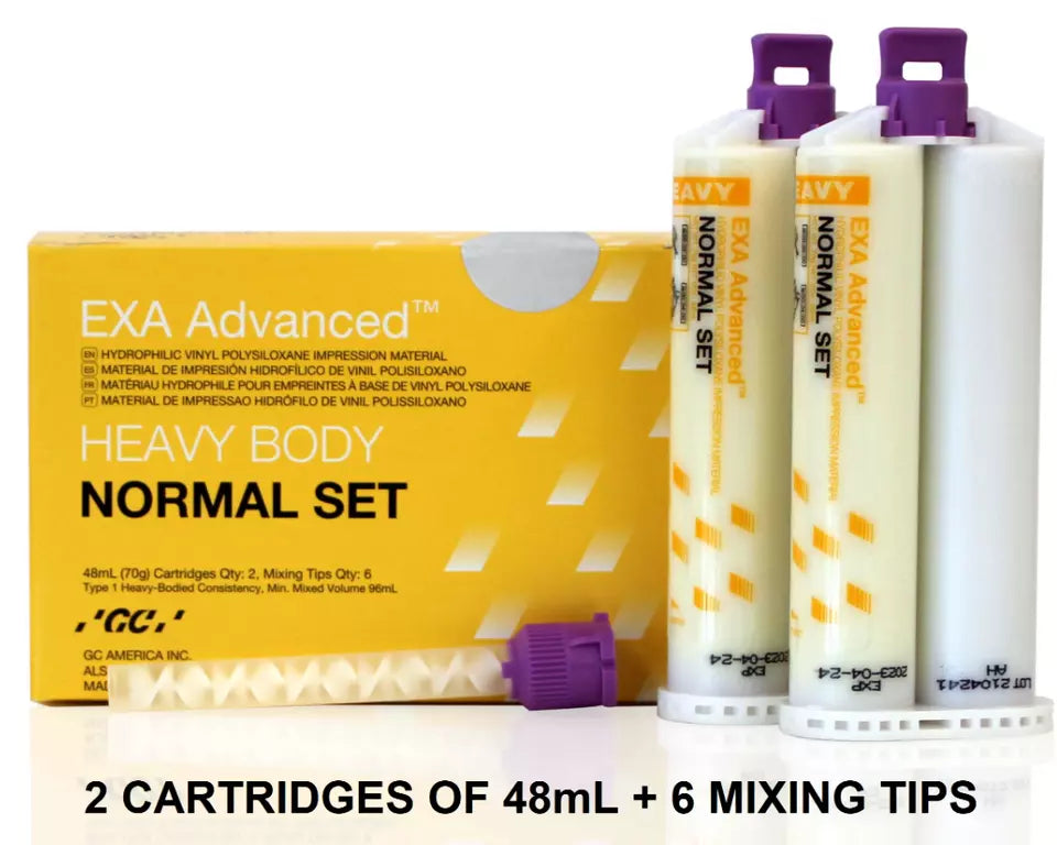 EXA Advanced™ Heavy Body Normal Set Impression Material 48mL + Tips by GC