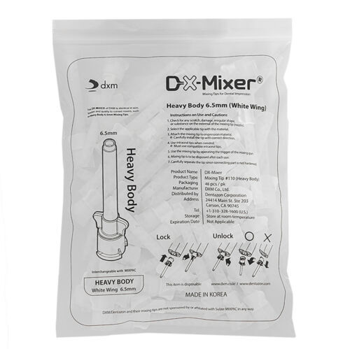 DX-Mixer Dental Impression Material HP Mixing Tips Heavy 6.5mm VPS (48-96Pcs)