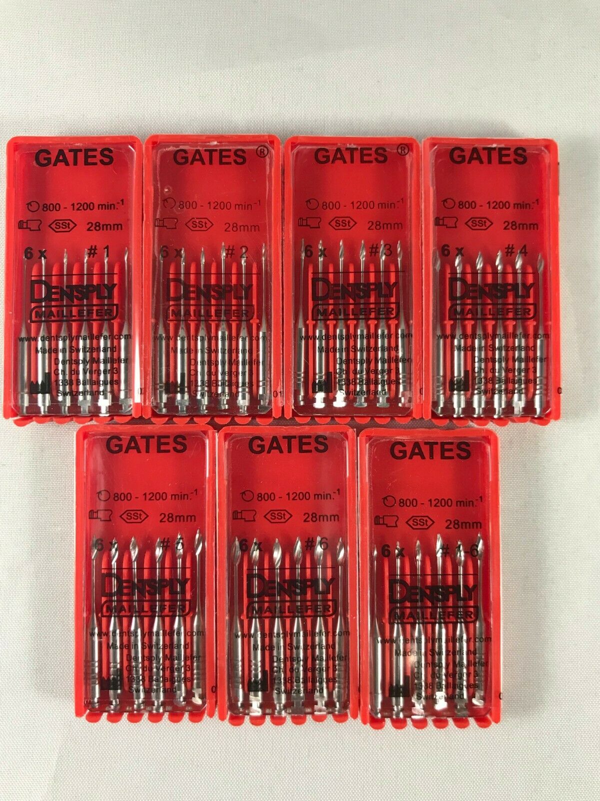 Dentsply Maillefer Endo Glidden Gates Rotary Drills all size