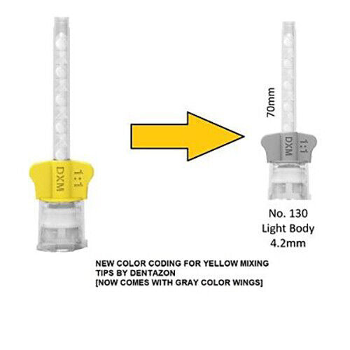 DX-Mixer Dental Impression Mixing Tips Light Body 4.2mm VPS/PVS (48-96Pcs)