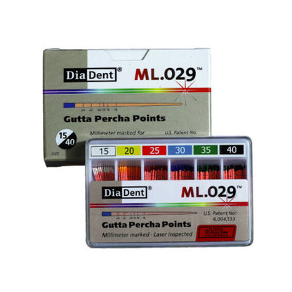 DiaDent Milimeter Marked Lasered ML.029 Gutta Percha Points Color Coded