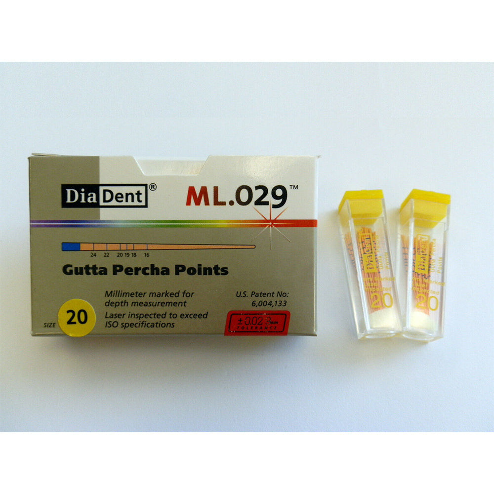 DiaDent Milimeter Marked Lasered ML.029 Gutta Percha Points Color Coded