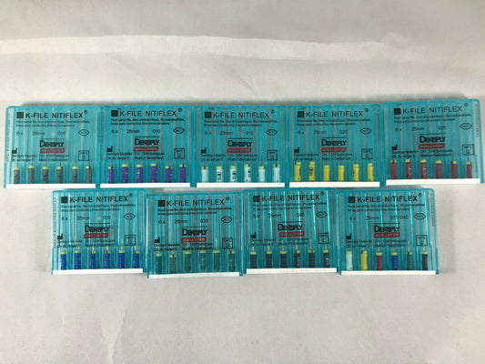 Dentsply Maillefer K-file Endodontic NiTiFlex steel 6files/pk