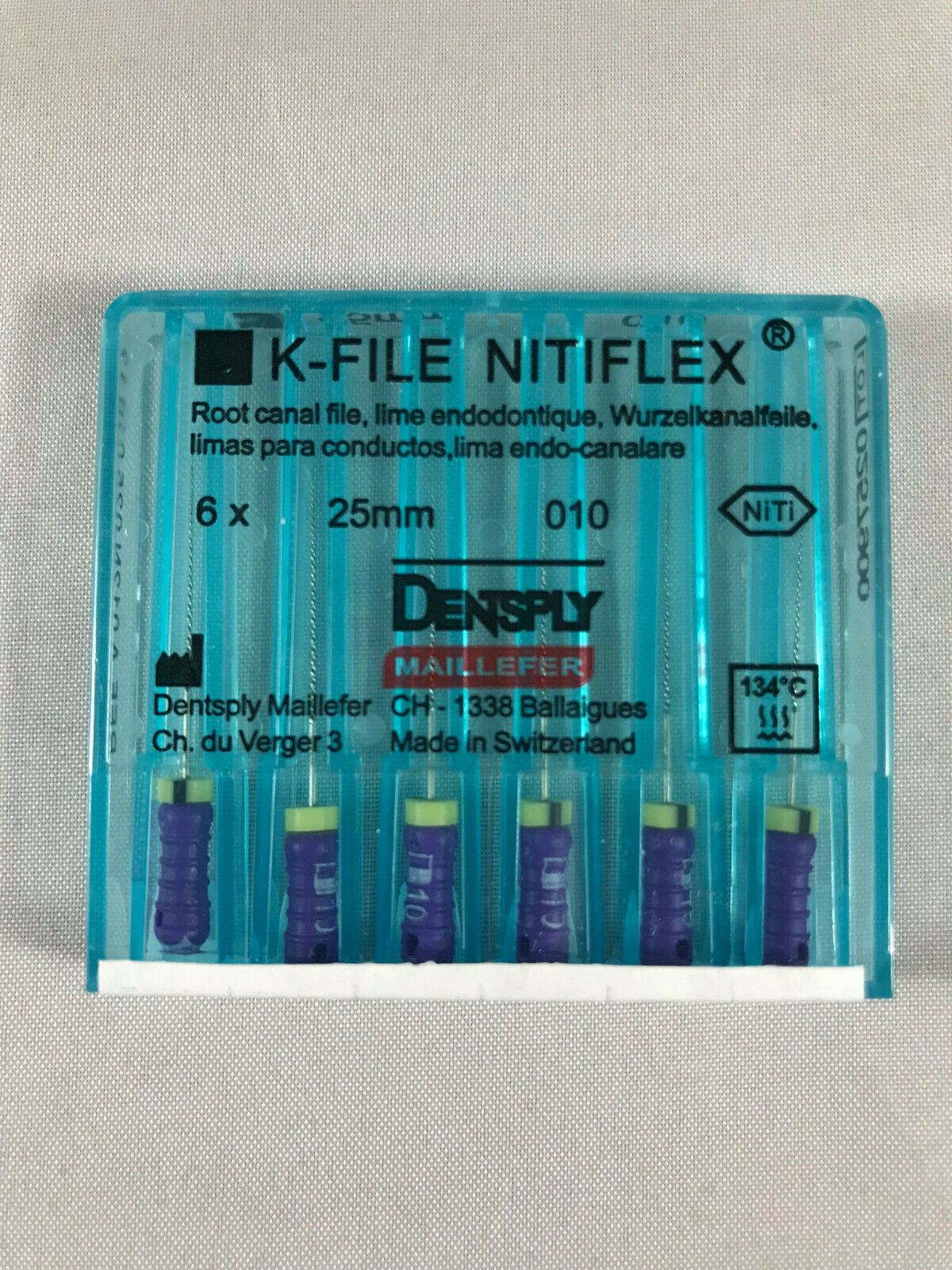 Dentsply Maillefer K-file Endodontic NiTiFlex steel 6files/pk