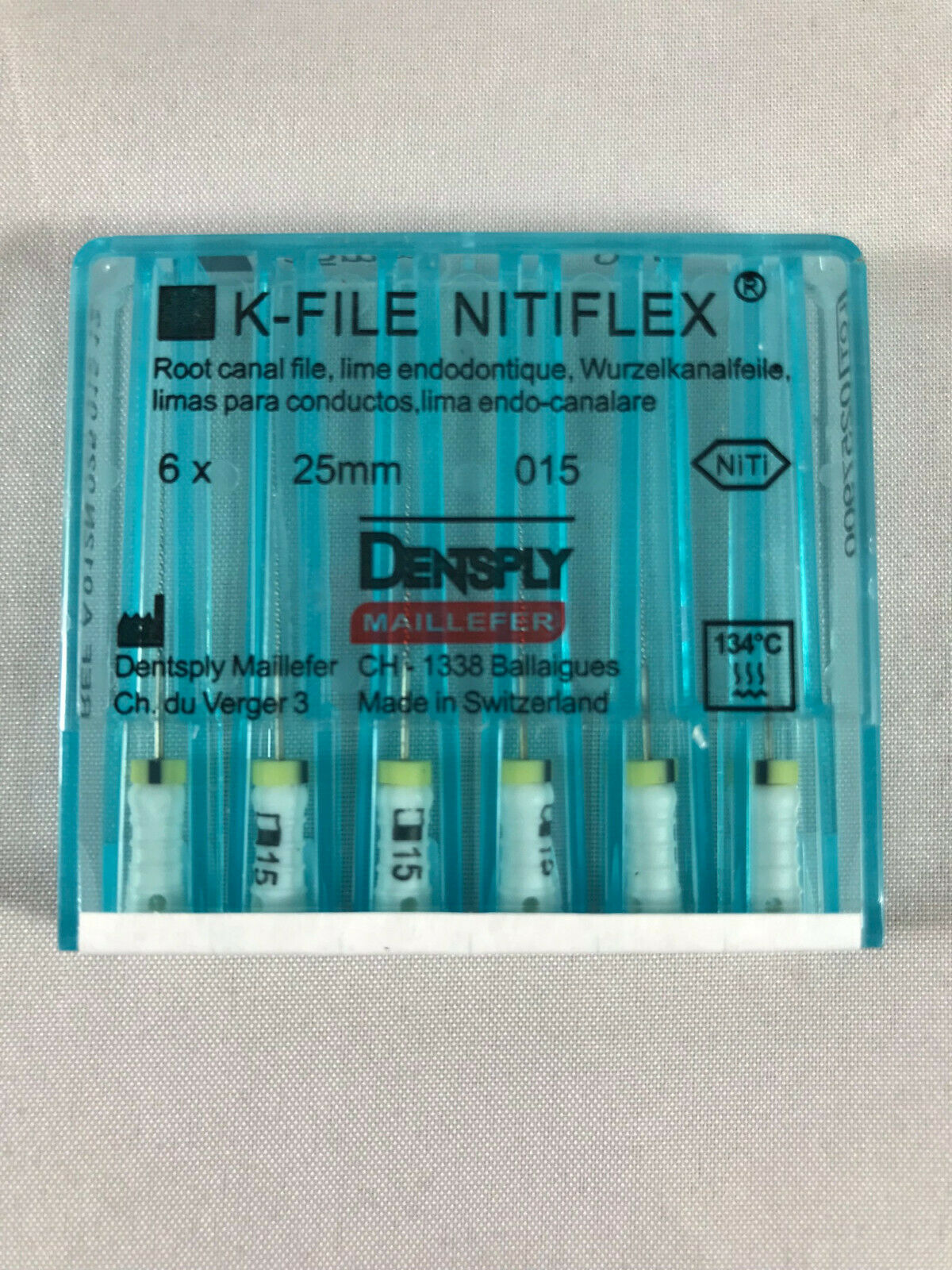 Dentsply Maillefer K-file Endodontic NiTiFlex steel 6files/pk