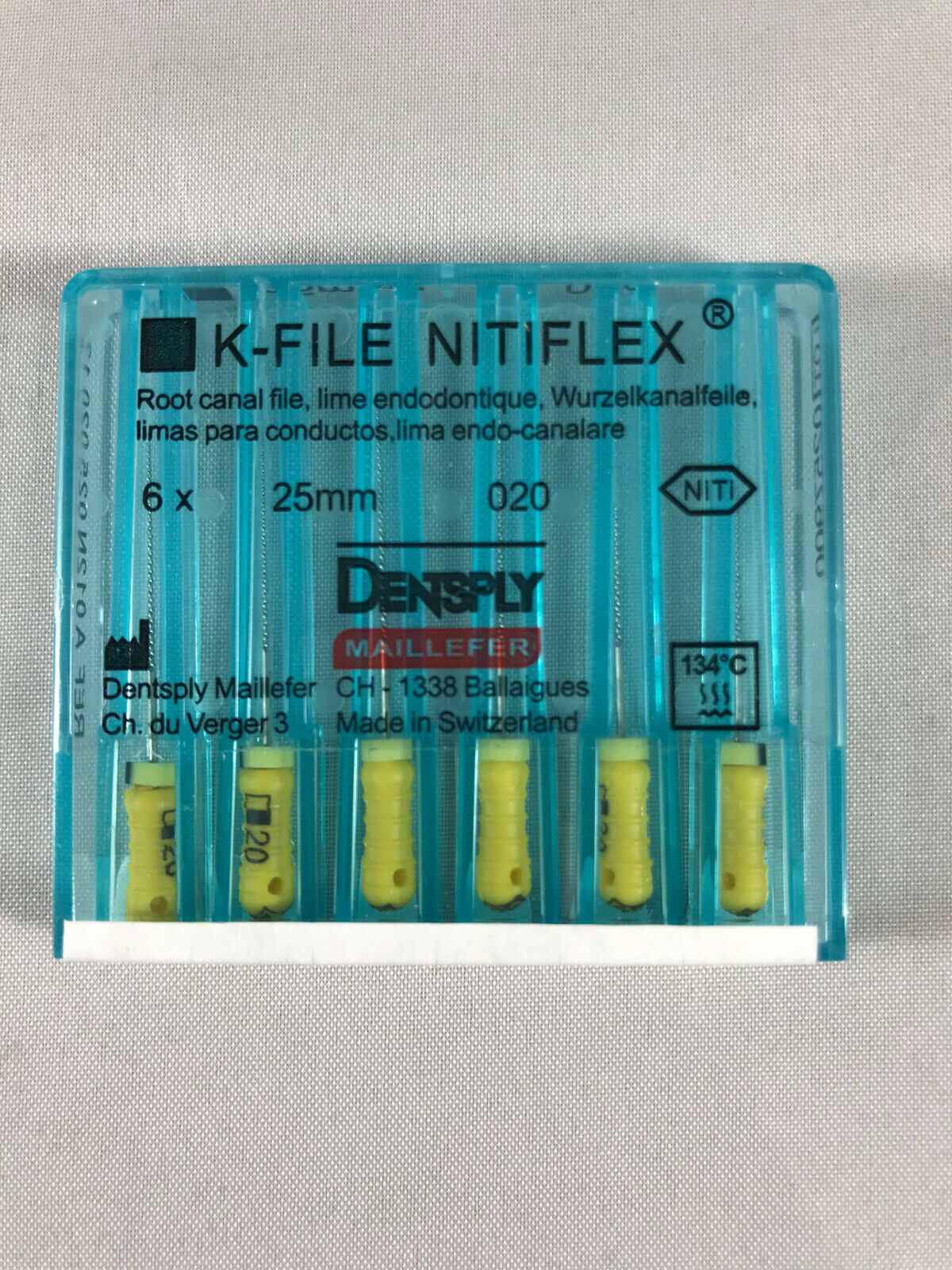 Dentsply Maillefer K-file Endodontic NiTiFlex steel 6files/pk
