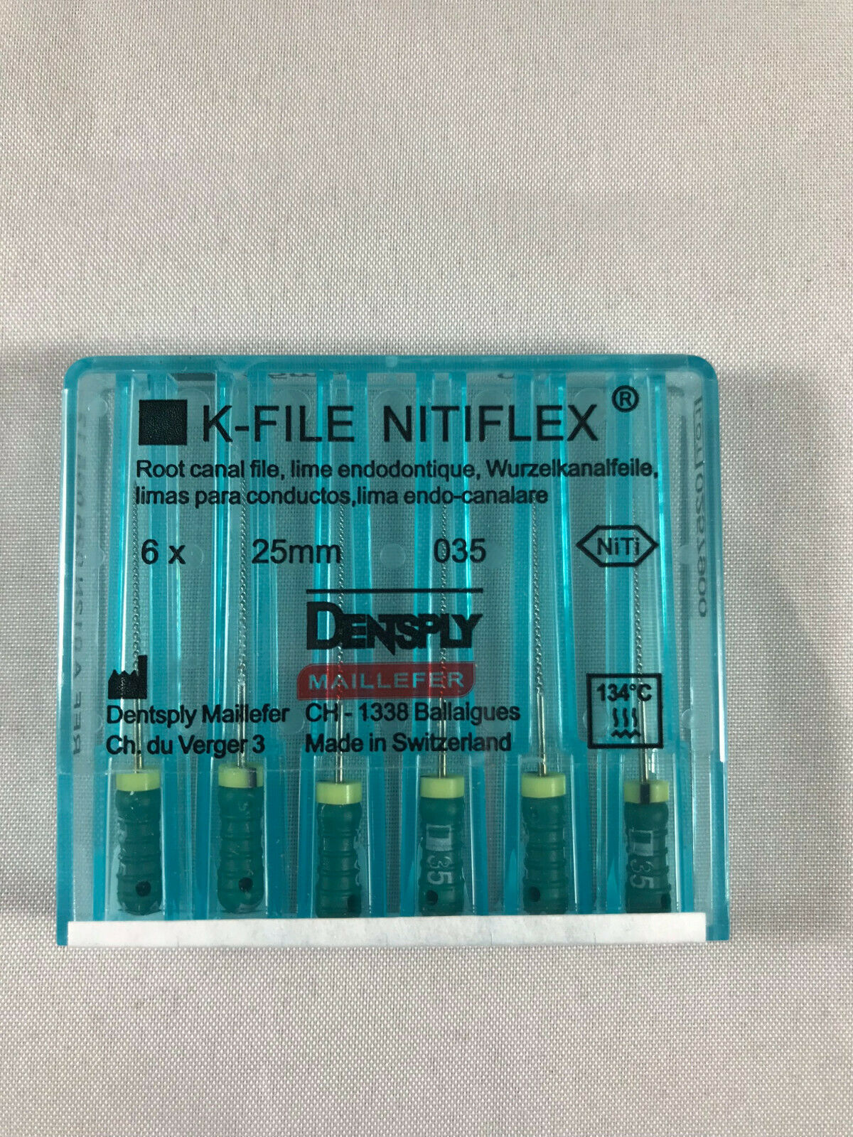 Dentsply Maillefer K-file Endodontic NiTiFlex steel 6files/pk