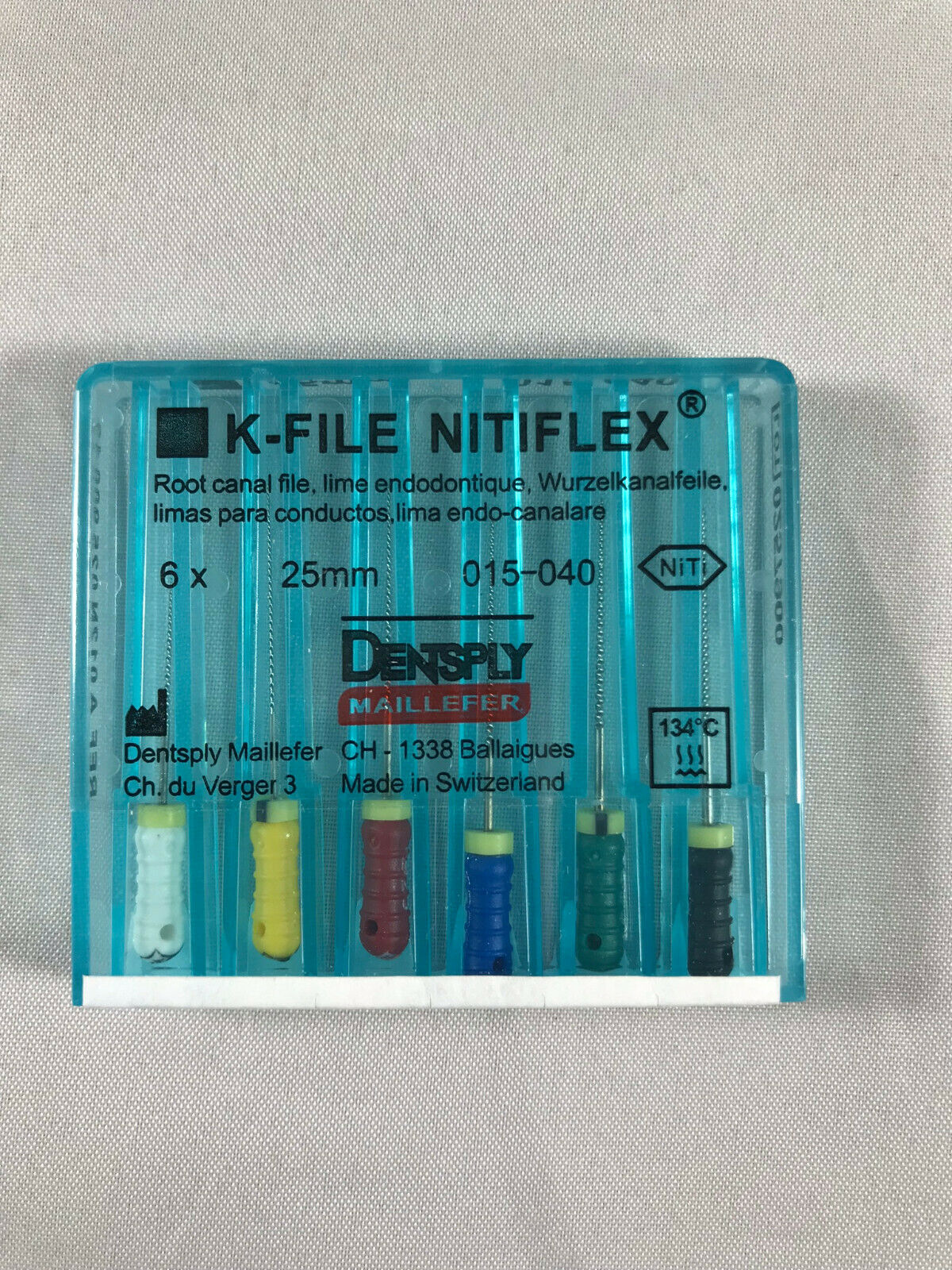 Dentsply Maillefer K-file Endodontic NiTiFlex steel 6files/pk
