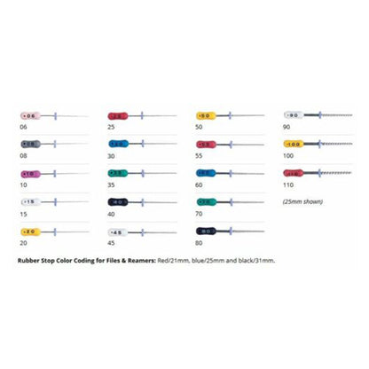 Premier Dental K-files with Safe-End 30 files/pack