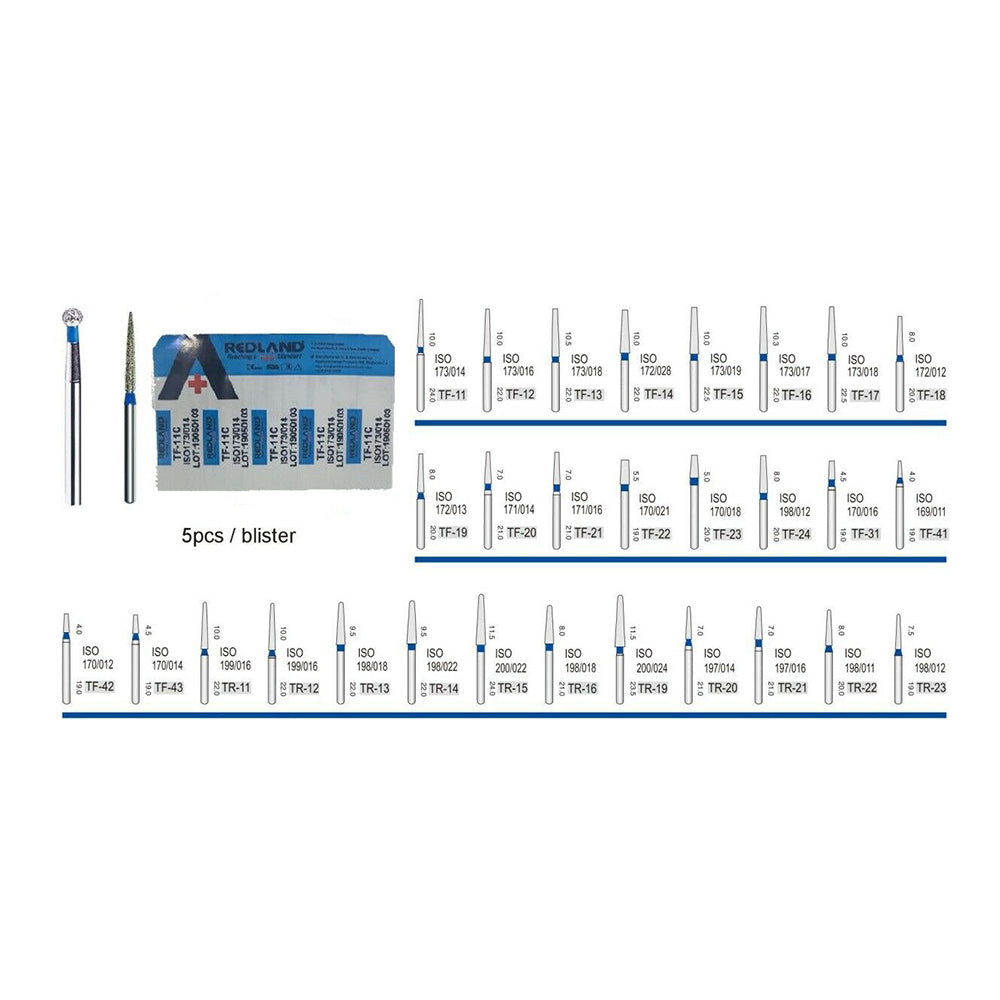 Redland Dental Diamond Burs 25/pk