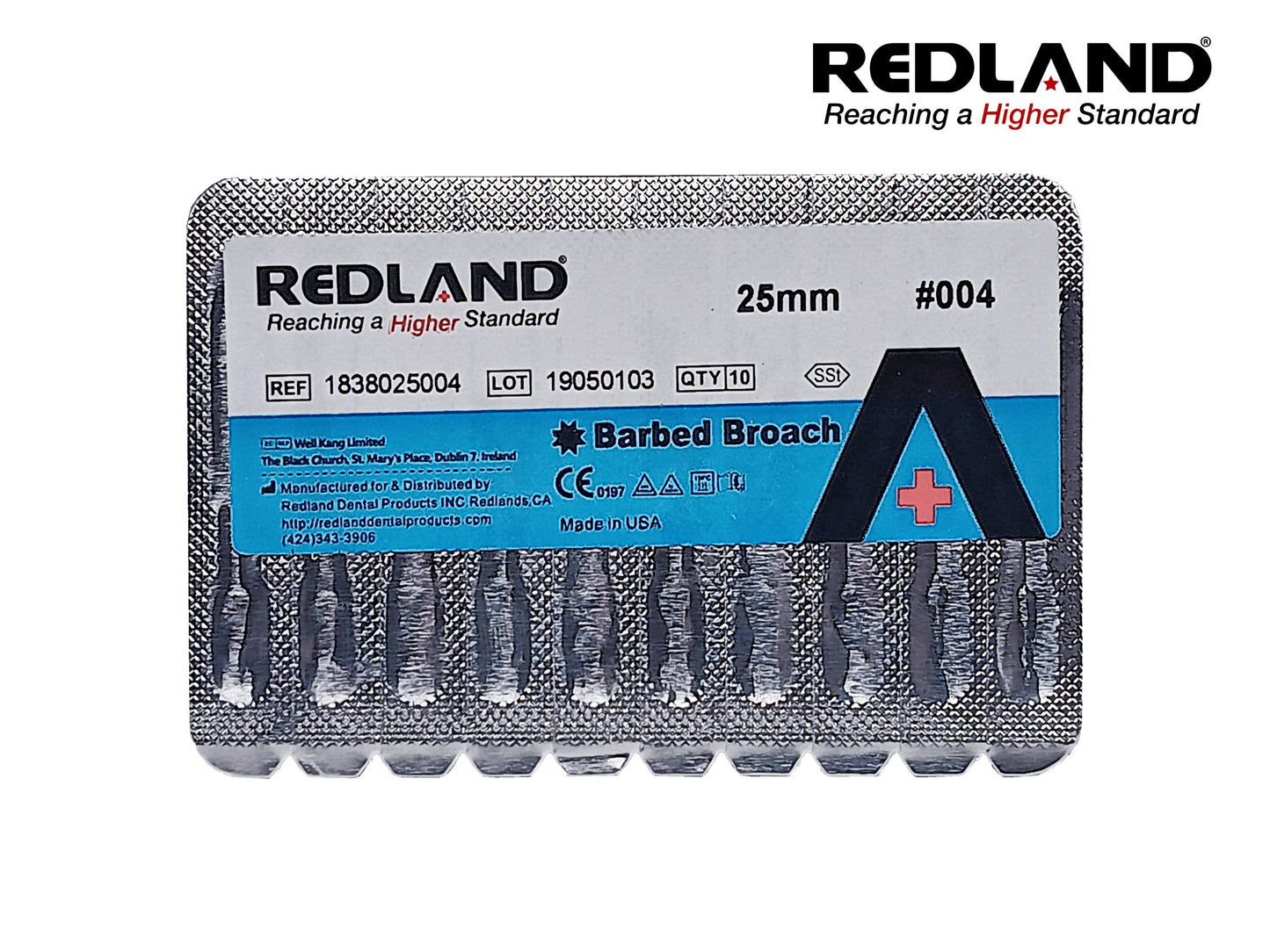 Redland Dental Endo Stainless Steel Barbed Broaches 25 mm (30 pc.)