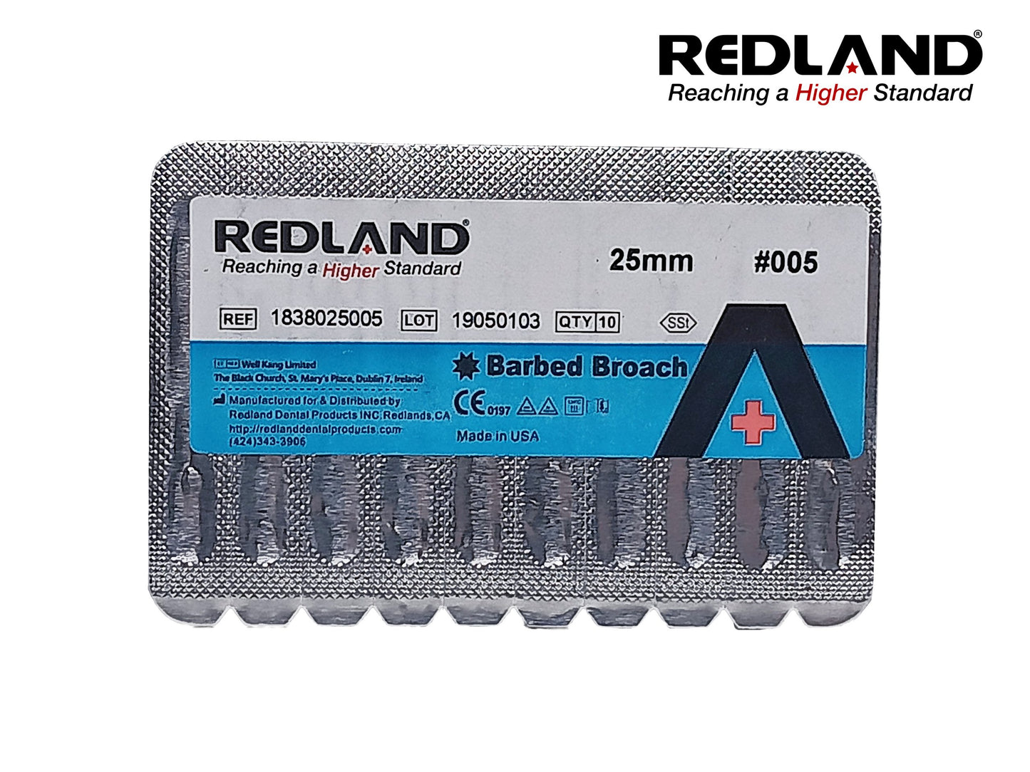 Redland Dental Endo Stainless Steel Barbed Broaches 25 mm (30 pc.)