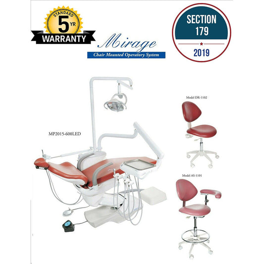 TPC Dental Mirage 2x Chair PACKAGE With Dr and Assistant stools