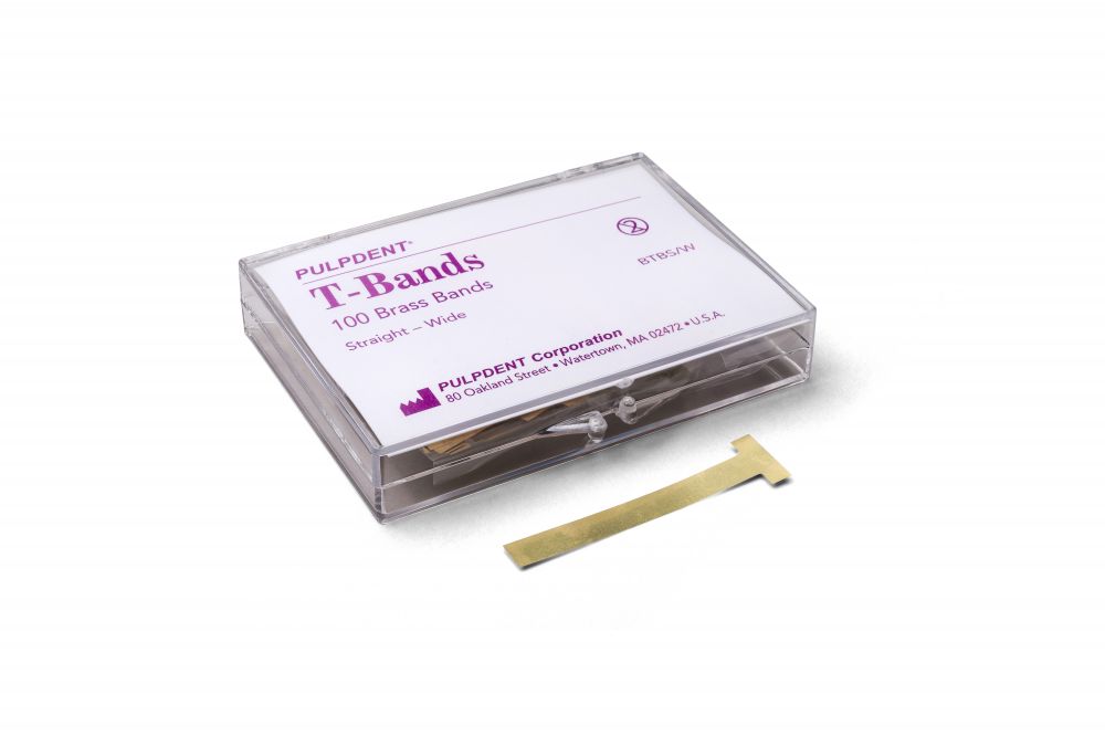 Pulpdent T-Bands BTSS/A 2X 100 Pk Stainless Steel Dental Straight Wide Narrow