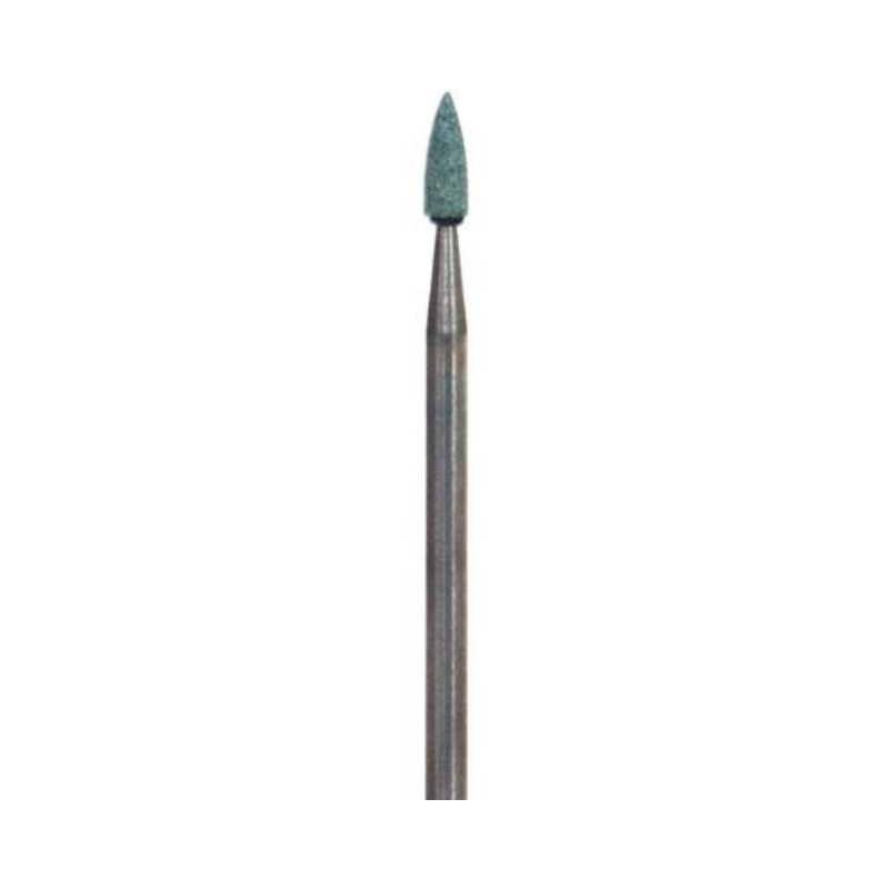 Shofu Dental Abrasives-12pc.Dura-Green Silicon Carbide Stones:Shank HP/Shape FL2