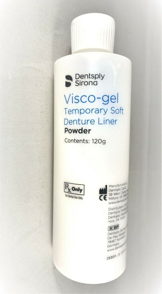 DENTSPLY Visco-gel Temporary Soft Denture Liner Powder only (120gm)