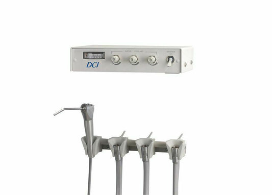 DCI Horizontal Surface Mount Dental Delivery Unit Three Handpiece Auto & Syringe