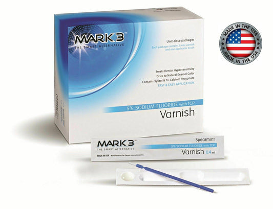 MARK3 Dental 5% Citrine VARNISH 100 X 0.4mL Unidose all flavours available USA