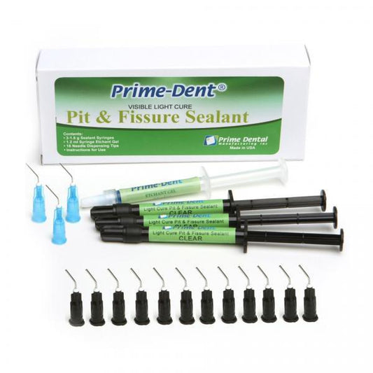 Prime-Dent Pit and Fissure Sealant 4 Syringe Kit - Clear