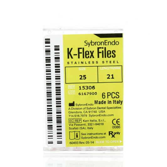 Kerr Sybron Endo Dental 21mm Stainless Steel K-FLEX files